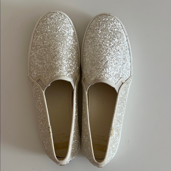 Keds Kate Spade White Sparkly Sneakers NWOB - Picture 4 of 10